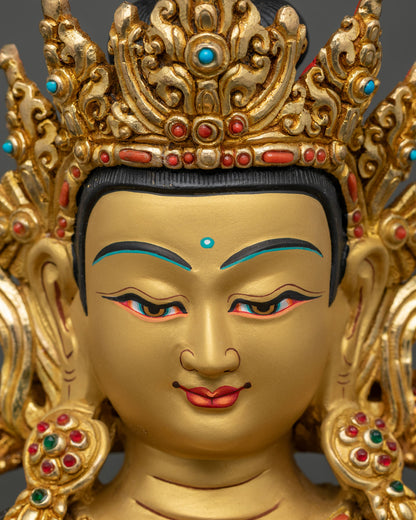 Amitayus Statue | Traditional Himalayan Sacred Art