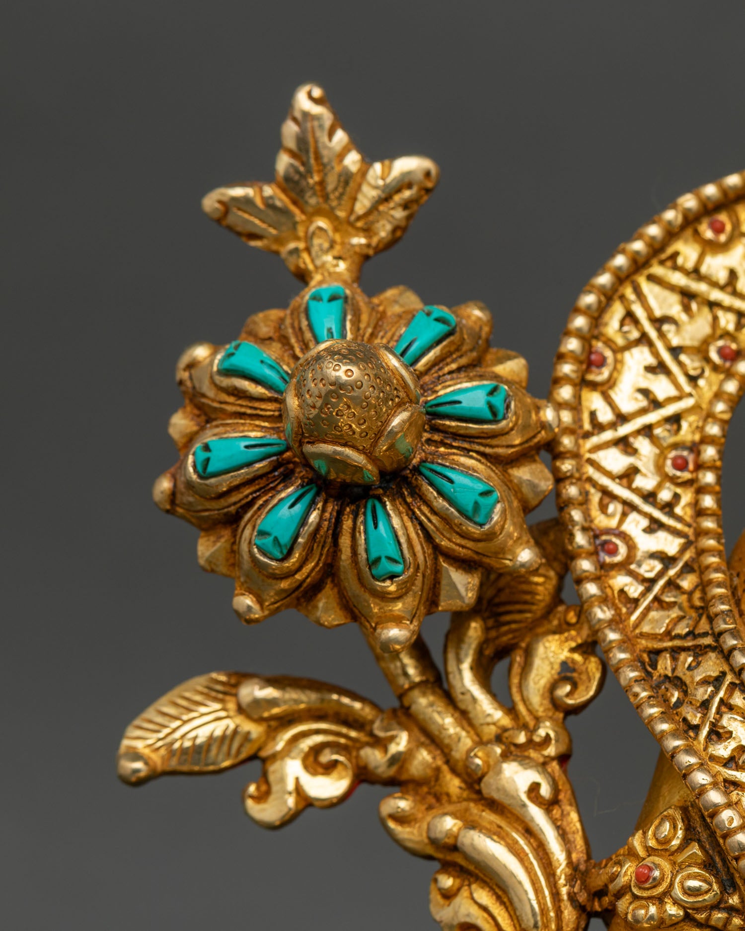 Green Tara Statue | Fire-Gilded Tibetan Buddhist Figurine