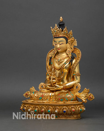 Amitayus Statue | Traditional Himalayan Sacred Art