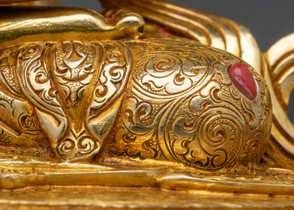 Vajrasattva Statue | Handcrafted Gold Gilded Spiritual Art