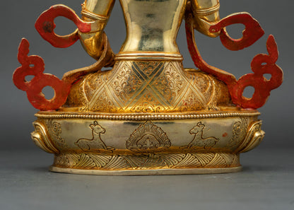 Vajrasattva Statue | Handcrafted Gold Gilded Spiritual Art