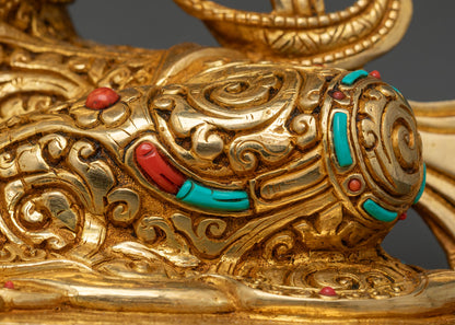 Green Tara Statue | Fire-Gilded Tibetan Buddhist Figurine
