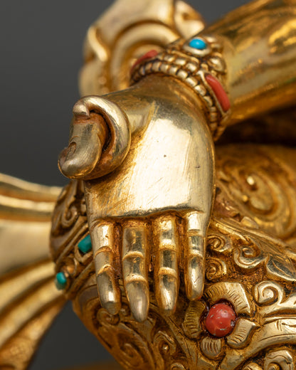 Green Tara Statue | Fire-Gilded Tibetan Buddhist Figurine