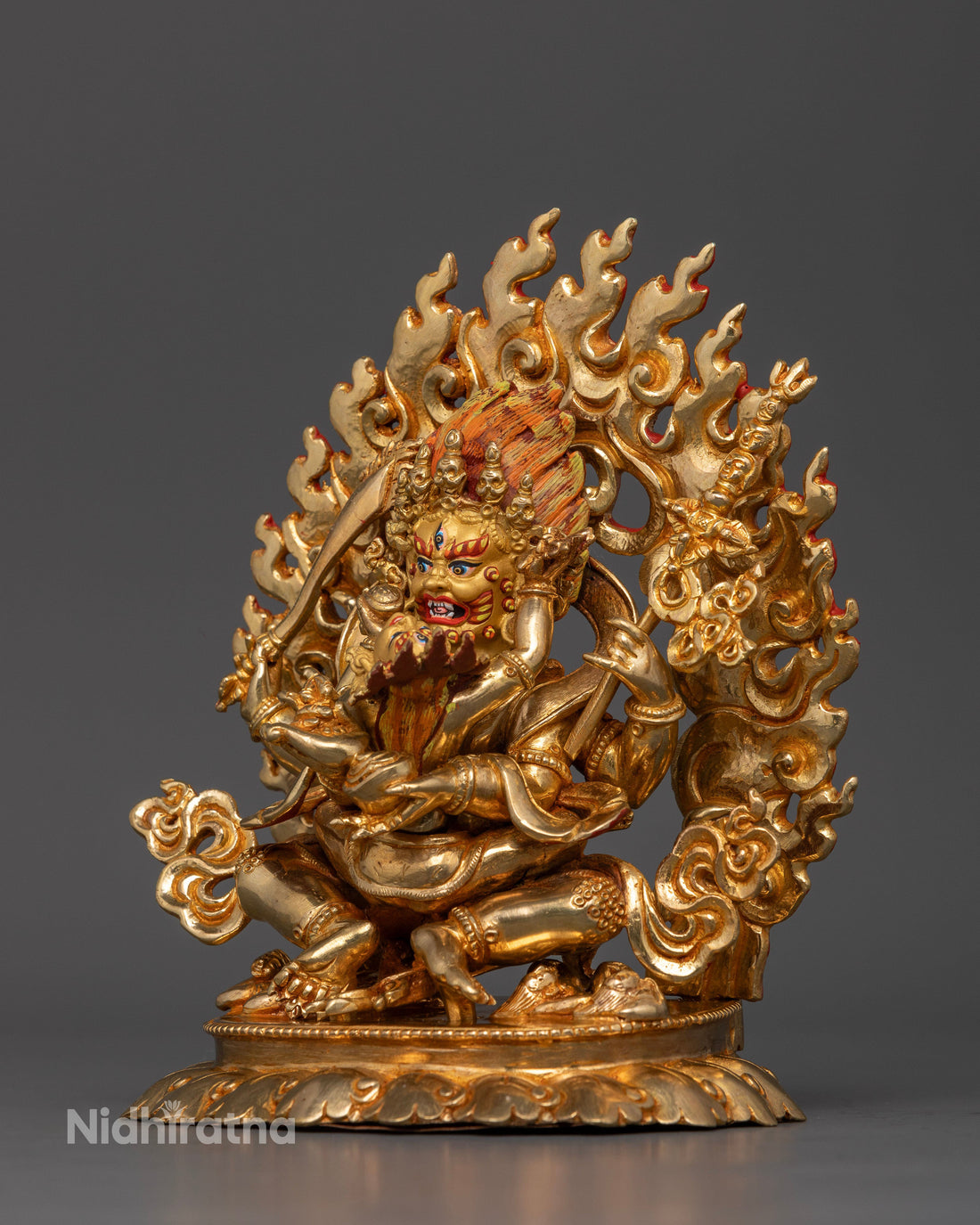 Harmony in Strength: Four-Armed Mahakala and His Consort