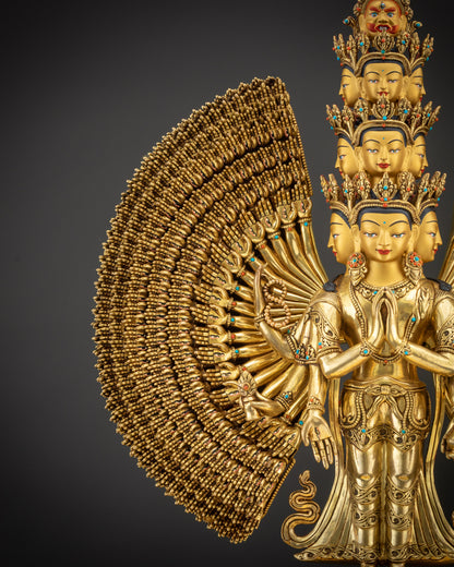 Exclusive 1000 Armed Chenrezig Statue | Rare Avalokiteshvara Sculpture