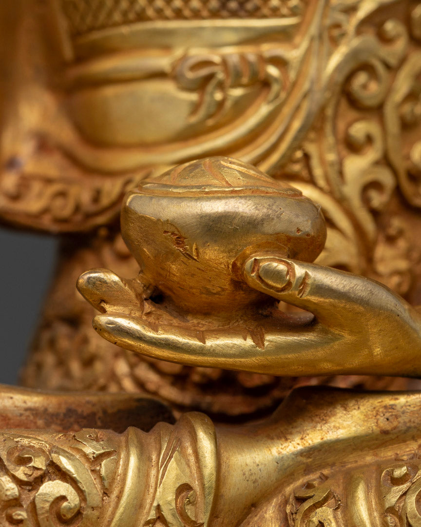 Handcrafted Five Buddha Set Statue to Invite Enlightenment