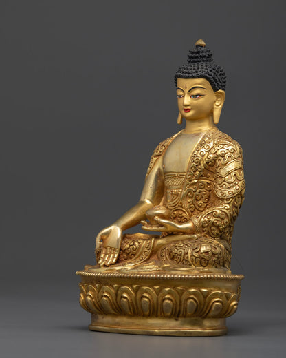 Handcrafted Five Buddha Set Statue to Invite Enlightenment