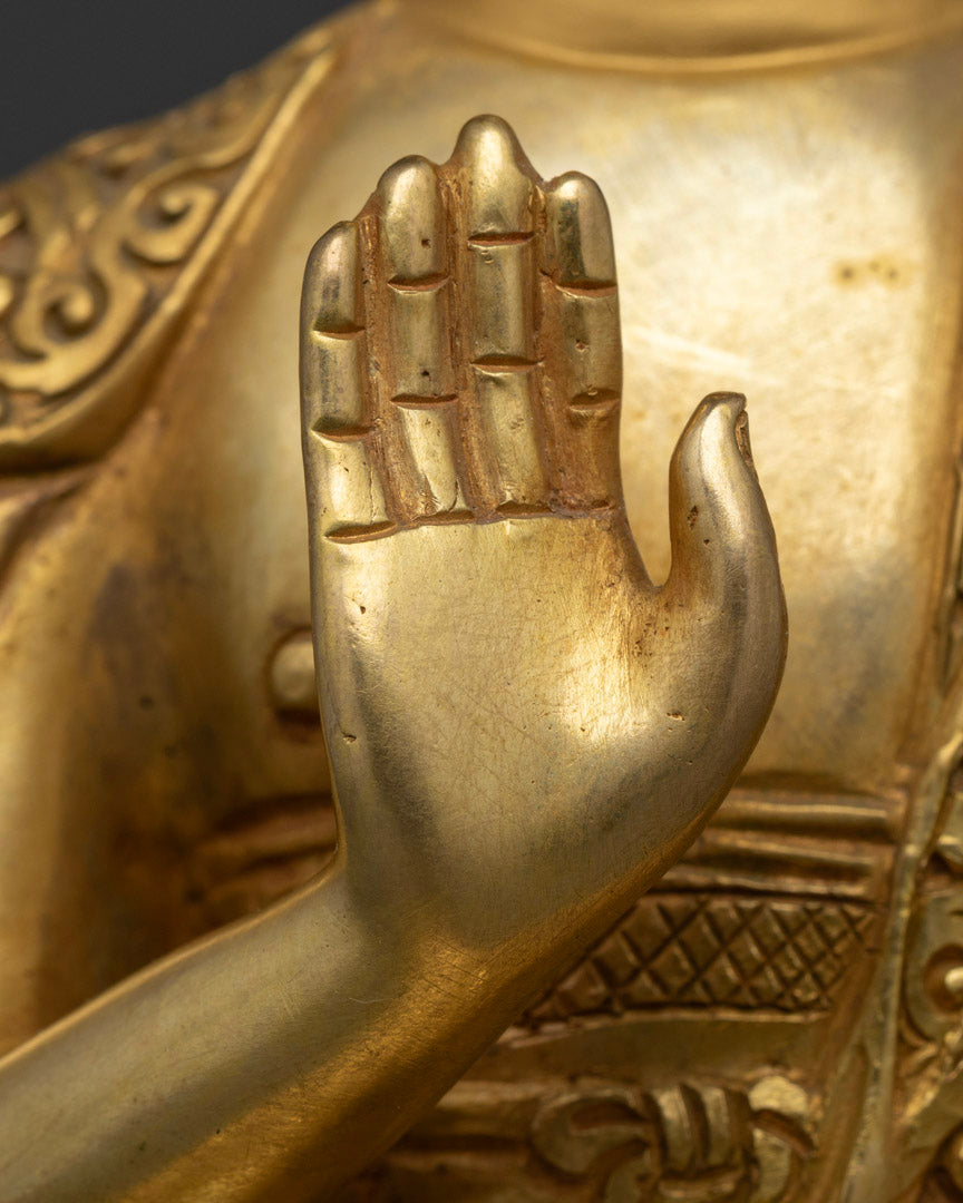 Handcrafted Five Buddha Set Statue to Invite Enlightenment