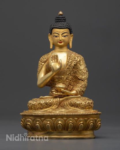 Handcrafted Five Buddha Set Statue to Invite Enlightenment