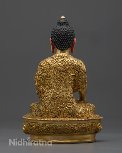 Handcrafted Five Buddha Set Statue to Invite Enlightenment