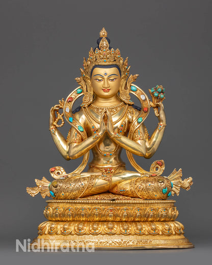 Four-Armed Chenrezig: The Bodhisattva of Compassion in Tibetan Buddhism
