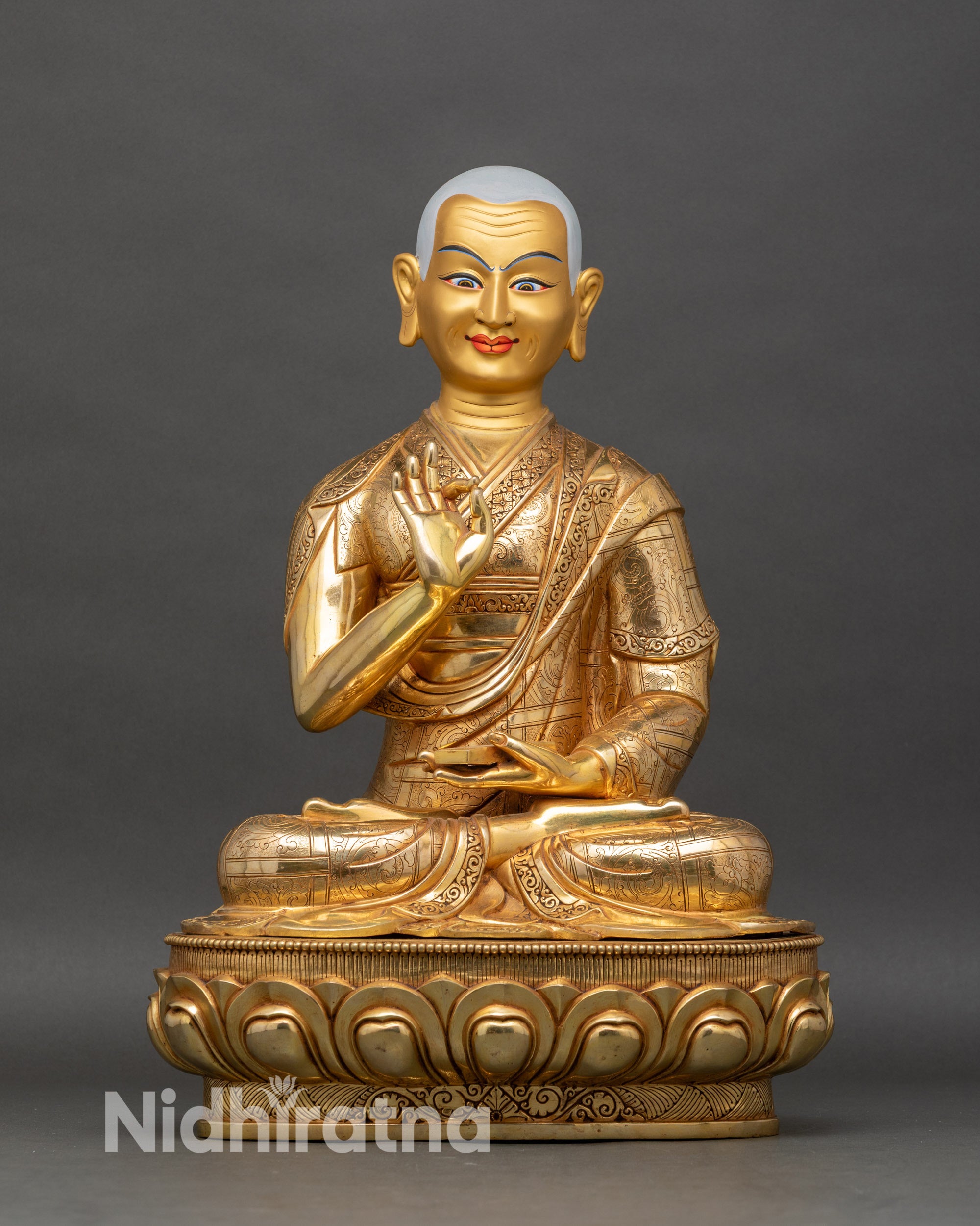 Buddhist Tsongkhapa Set | Handcrafted Trio Set of Buddhist Masters