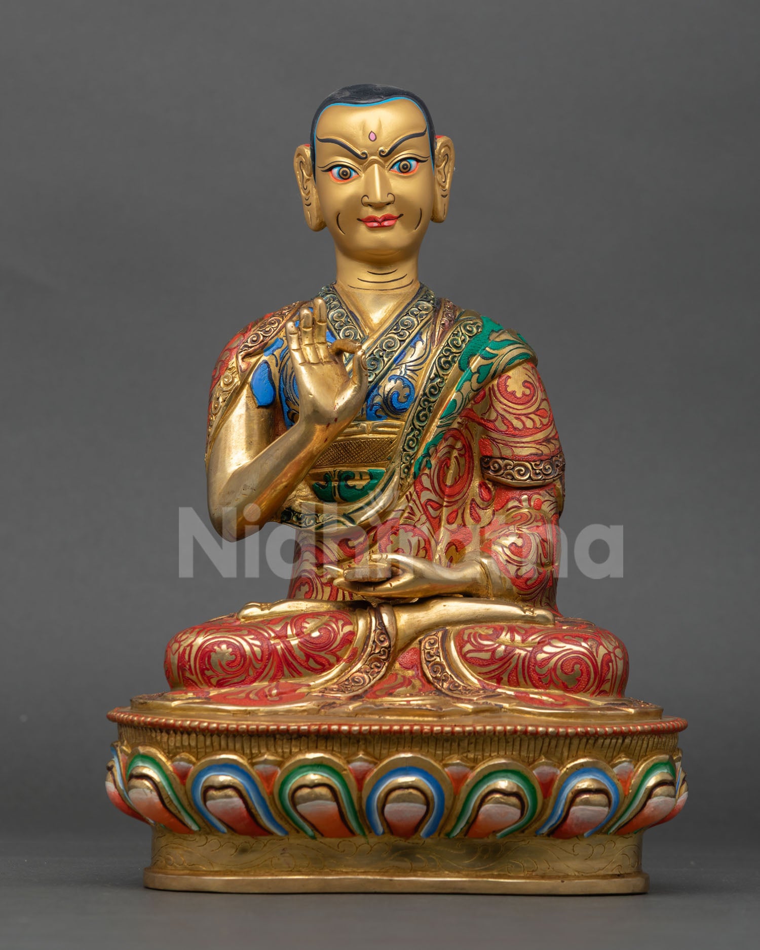 Lama Tsongkhapa Statue Set – Authentic Tibetan Art