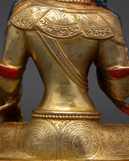 Kshitigarbha | Nepalese 24K Gold Copper Sculpture