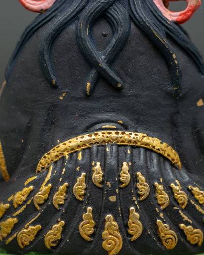 Hand-painted Guru Rinpoche Statue | Nepalese Buddhist Artwork