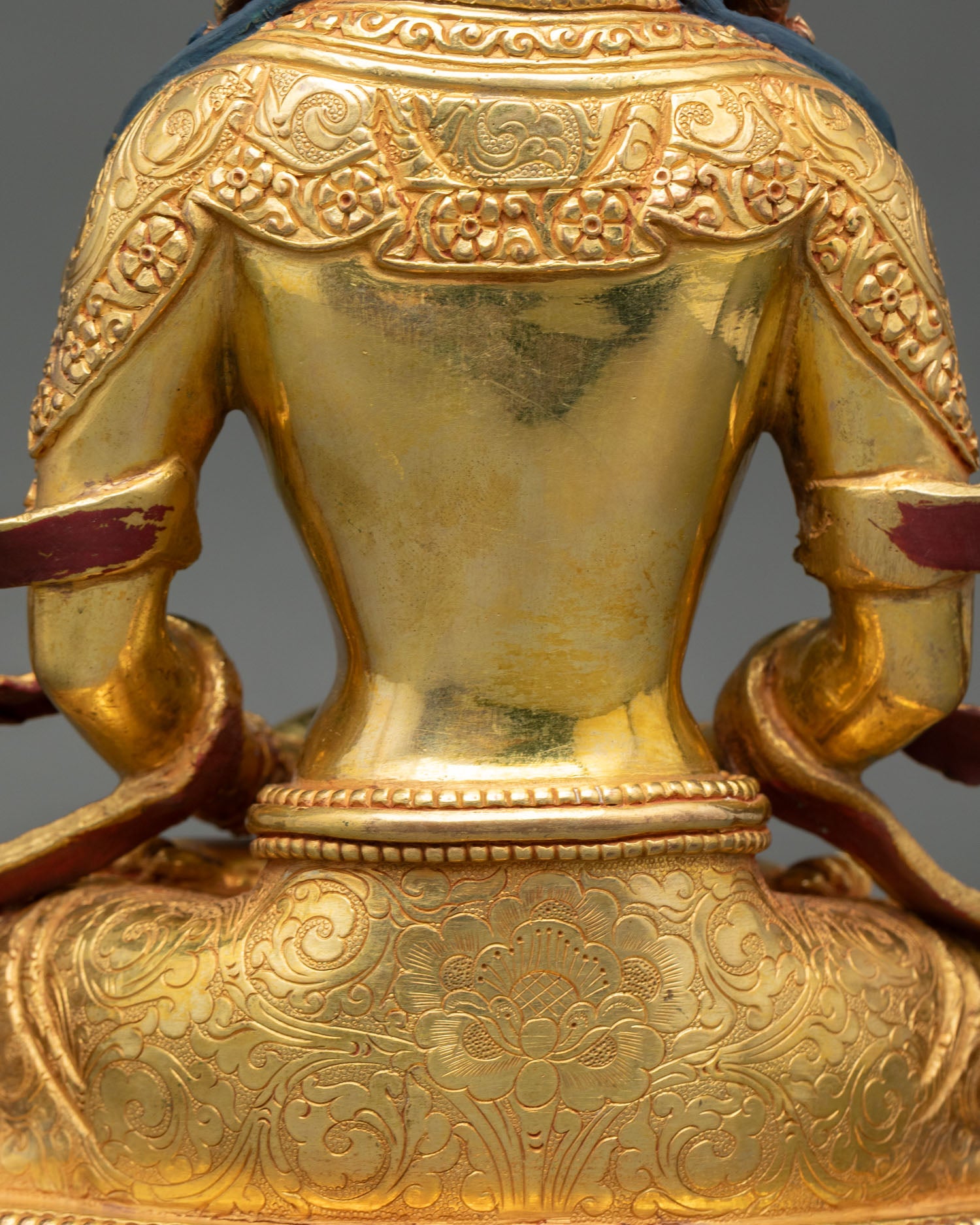 Amitayus Statue – 24K Gold Gilded Copper Buddhist Art