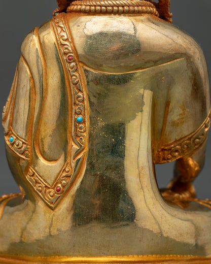 Crown Shakyamuni Buddha | Gold Gilded Buddhist Statue