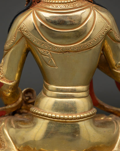 Vajrasattva Statue | 24K Gold-Gilded Copper Artwork