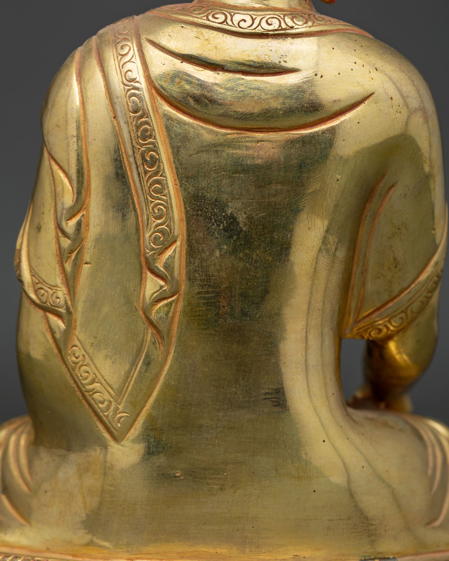 Shakyamuni Buddha Statue | 24k Gold-Gilded Buddhist Sculpture