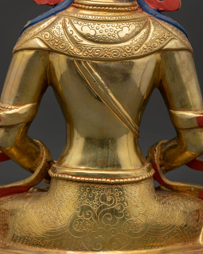 Amitayus Statue | 24K Gold Gilded Buddhist Artwork