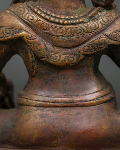 Vintage-Finish Dzambhala Statue | Guardian of Wealth and Prosperity
