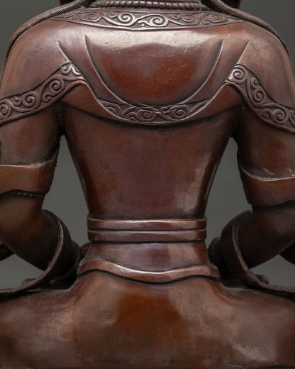 Oxidized Amitayus Statue | Symbol of Longevity and Wisdom