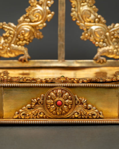 Gold-Gilded Throne | Handcrafted Newari Art from Nepal