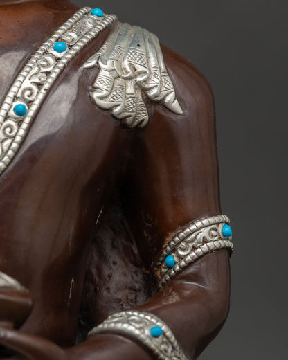 Oxidized Shakyamuni Buddha | Sacred Buddhist Meditation Statue from Nepal