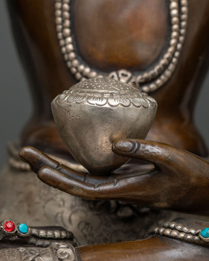 Crowned Shakyamuni Buddha Statue | Tibetan Buddhist Artwork