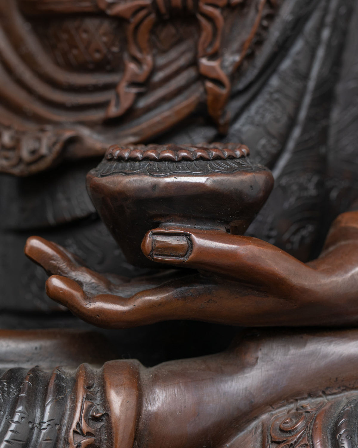 Oxidized Shakyamuni Buddha Statue | Sacred Meditation Sculpture