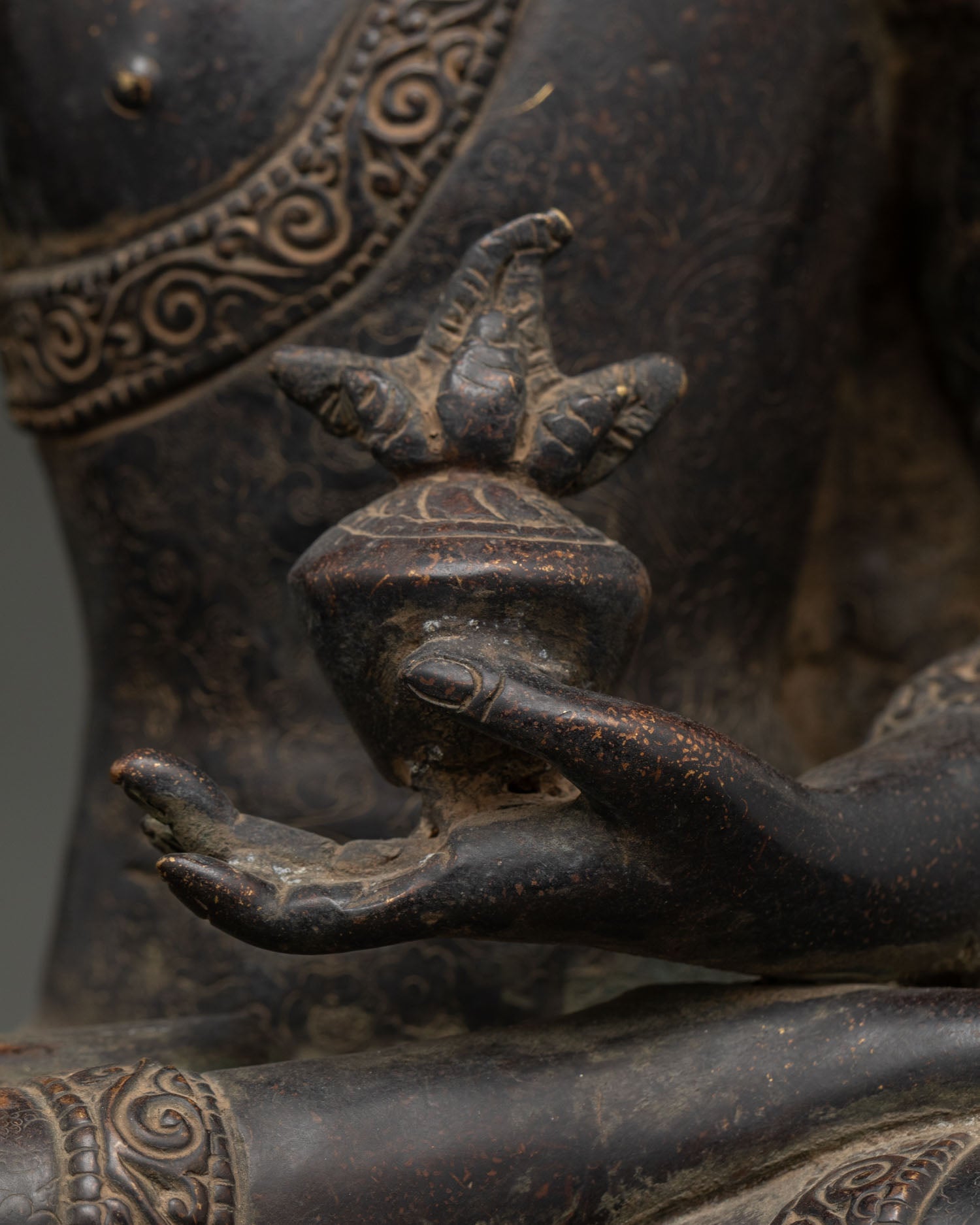 Bhaisajyaguru Buddha Statue | Nepalese Handmade Sculpture for Altar