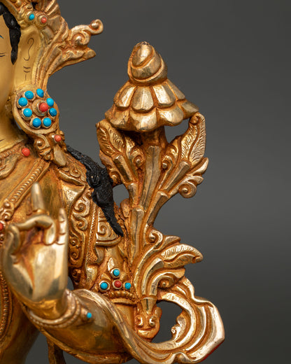 Blessed Green Tara | Handcrafted Statue for Meditation