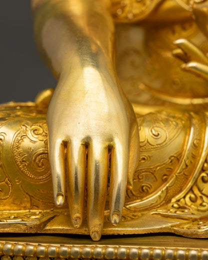 Tibetan-Style Shakyamuni Buddha Statue | Copper Meditation Idol