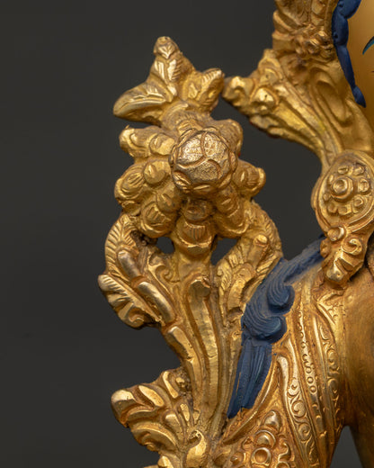 Green Tara Statue | 24K Gold Fire Gilded Buddhist Artwork