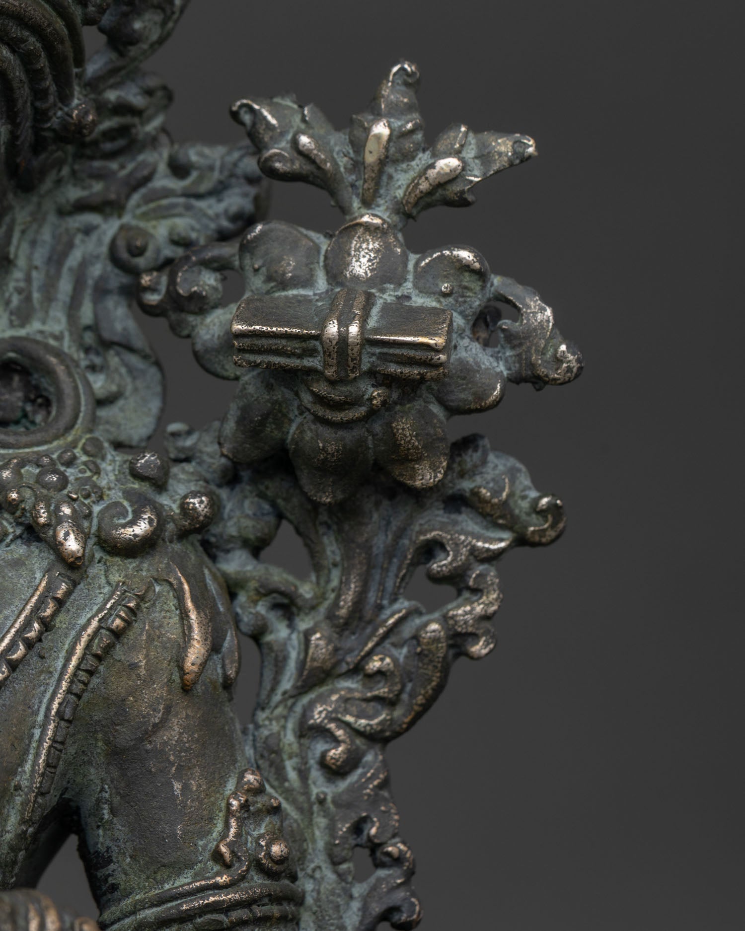 Simhanada Manjushri Statue | Antique-Finish Bronze Sculpture