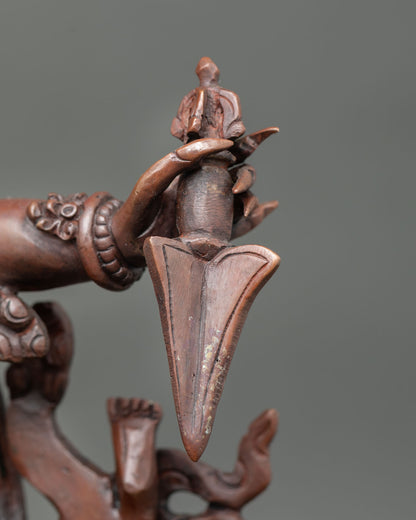 Dorje Gotrab Statue | Sacred Oxidized Copper Sculpture