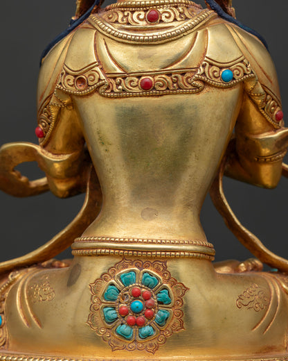 Enthroned Vajradhara Buddha Statue – Exceptional Quality Art Piece