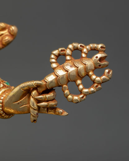 Handmade Guru Dragpo | Gold Fire-Gilded Copper Sculpture