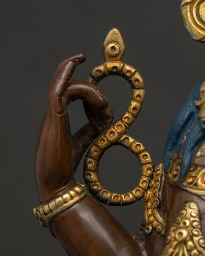 Oxidized Chenrezig Statue - Spiritual Home and Altar Decor