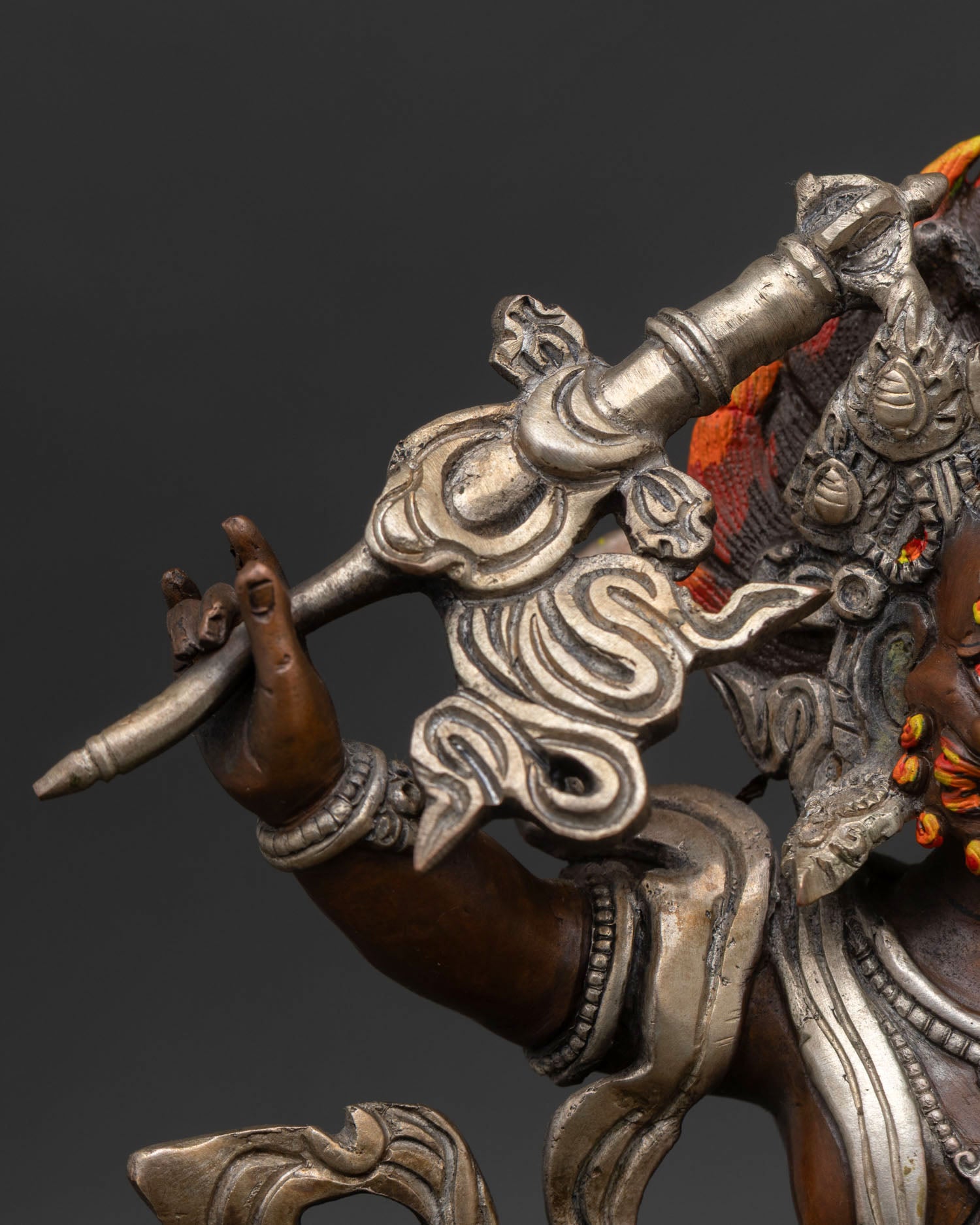 Buddhist White Dzambhala Statue - Handcrafted in Nepal