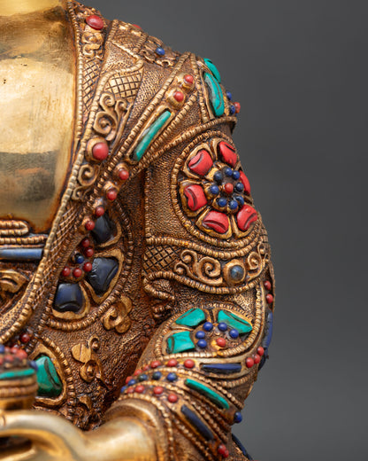 Shakyamuni Buddha Statue | Gold-Gilded Historical Buddha Sculpture