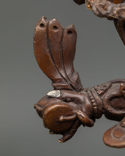 Shadbhuja Mahakala Statue | Sacred Dharma Protector Copper Art