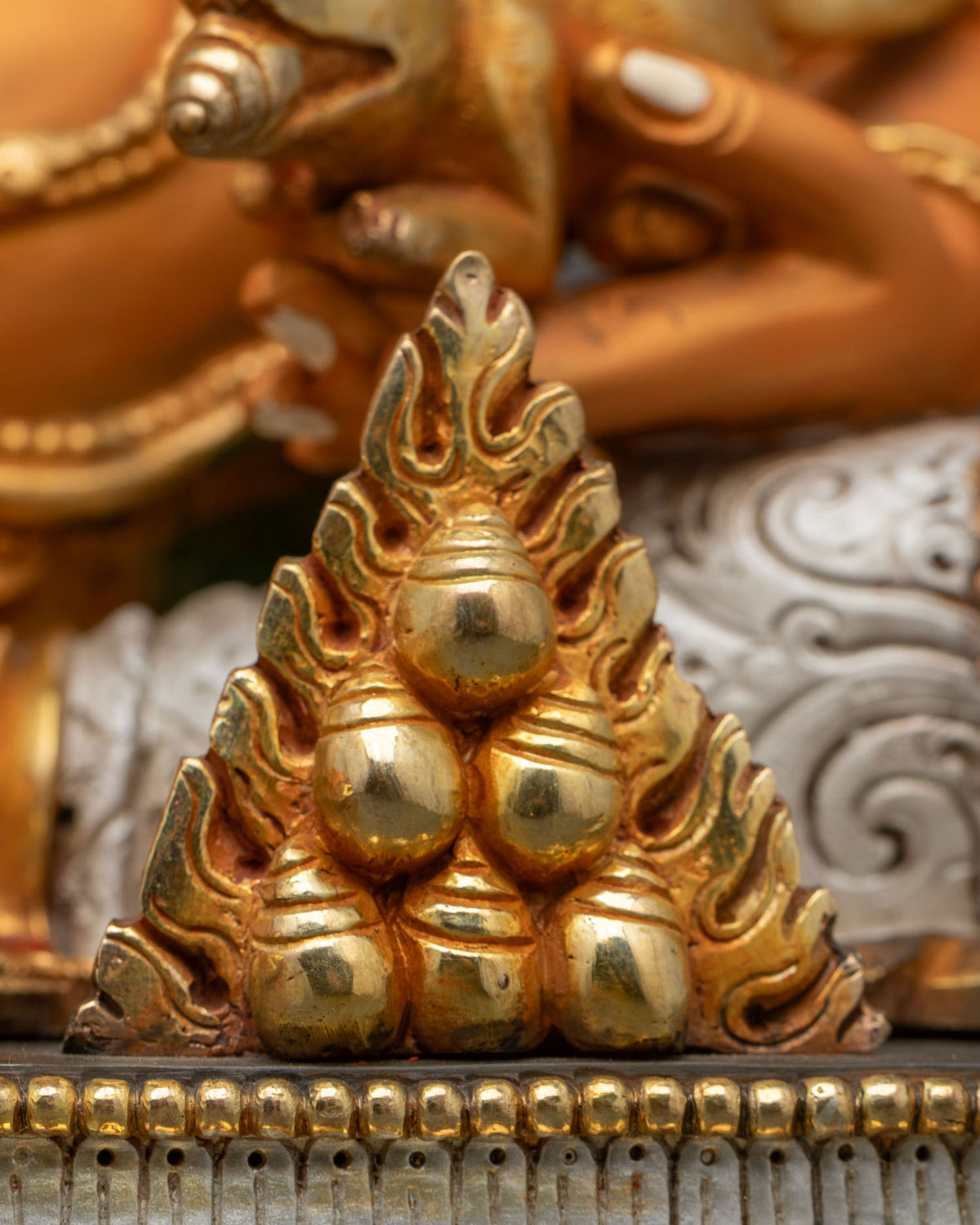 Yellow Dzambhala Figurine | Buddhist Wealth Sculpture of Nepal