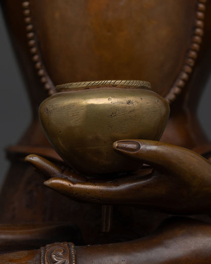 Crown Shakyamuni Buddha Statue | Buddhist Altar Decor