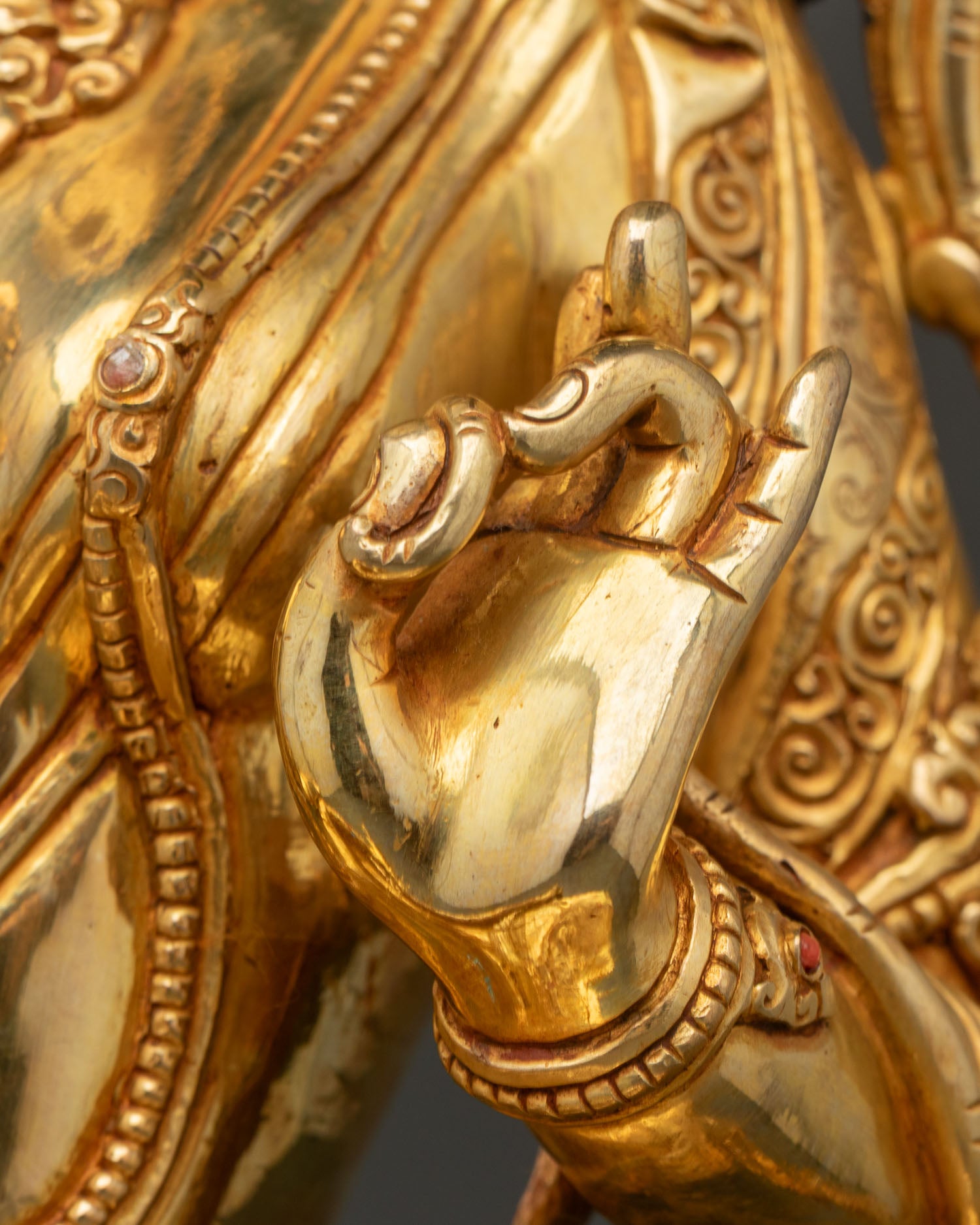 Compassionate Green Tara Statue | Lost Wax Casted Copper Sculpture
