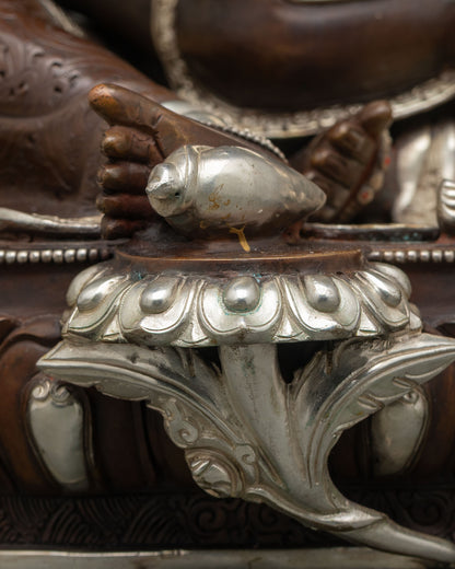 Dzambhala with Consort Statue | Lost-Wax Buddhist Art from Nepal
