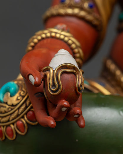 Dzambhala On Throne Statue | Manifest Prosperity and Abundance