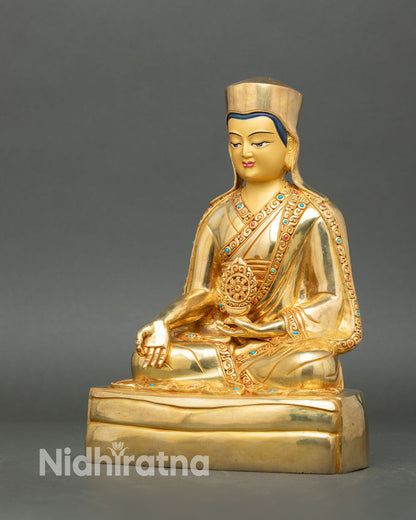 Five Shakya Master Statue Set - Himalayan Buddhist Lineage Figures