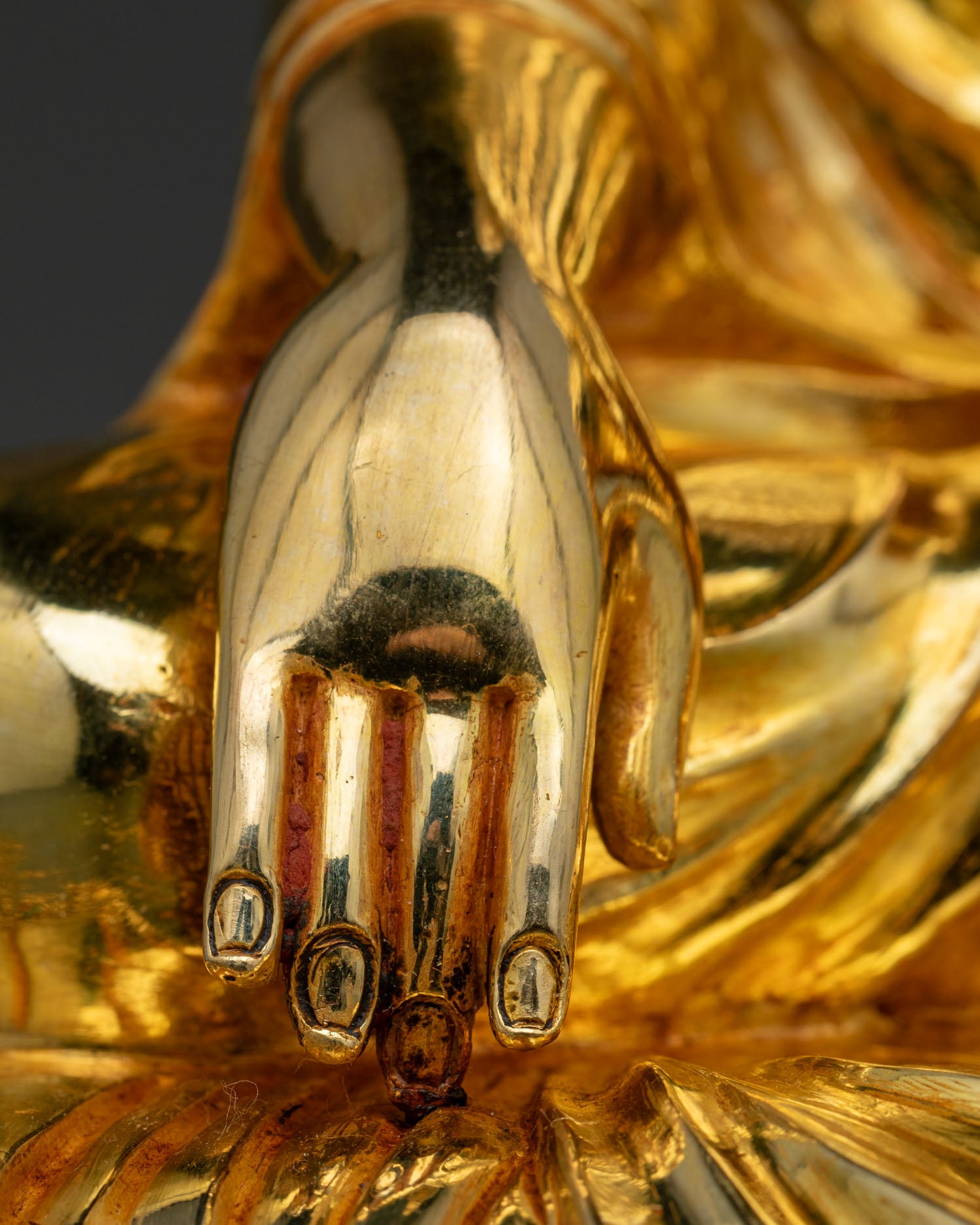 Shakyamuni Buddha Statue with Jeweled Throne | Nepali Art & Craft