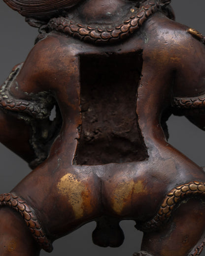 Black Dzambhala Statue | Vajrayana Wealth Deity Figure